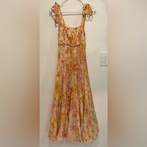 Zimmermann Floral Maxi Dress - Orange and Yellow